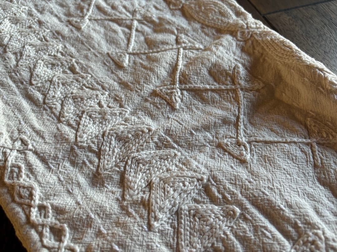 ポキプシー　pokipcee 刺繍　手刺繍　インド　ホワイト　パンツ　スザニ