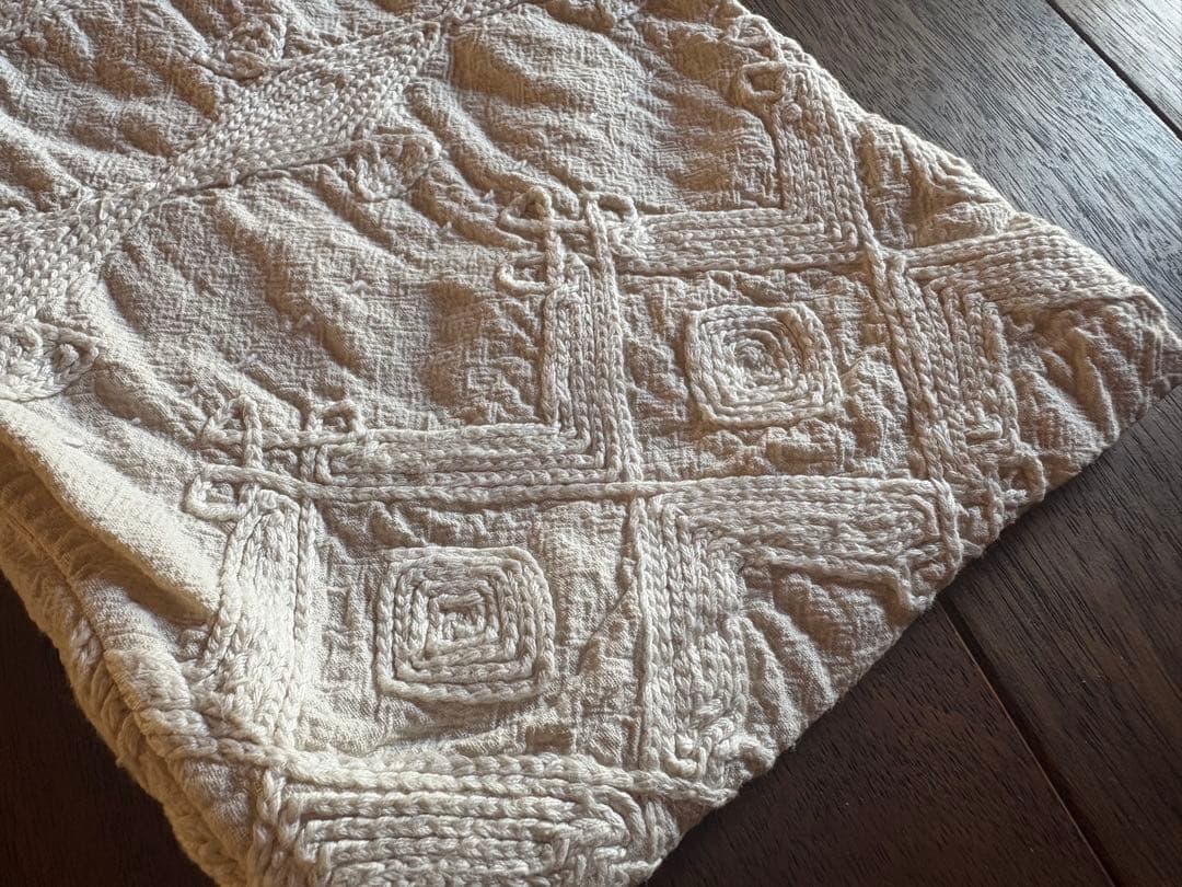 ポキプシー　pokipcee 刺繍　手刺繍　インド　ホワイト　パンツ　スザニ