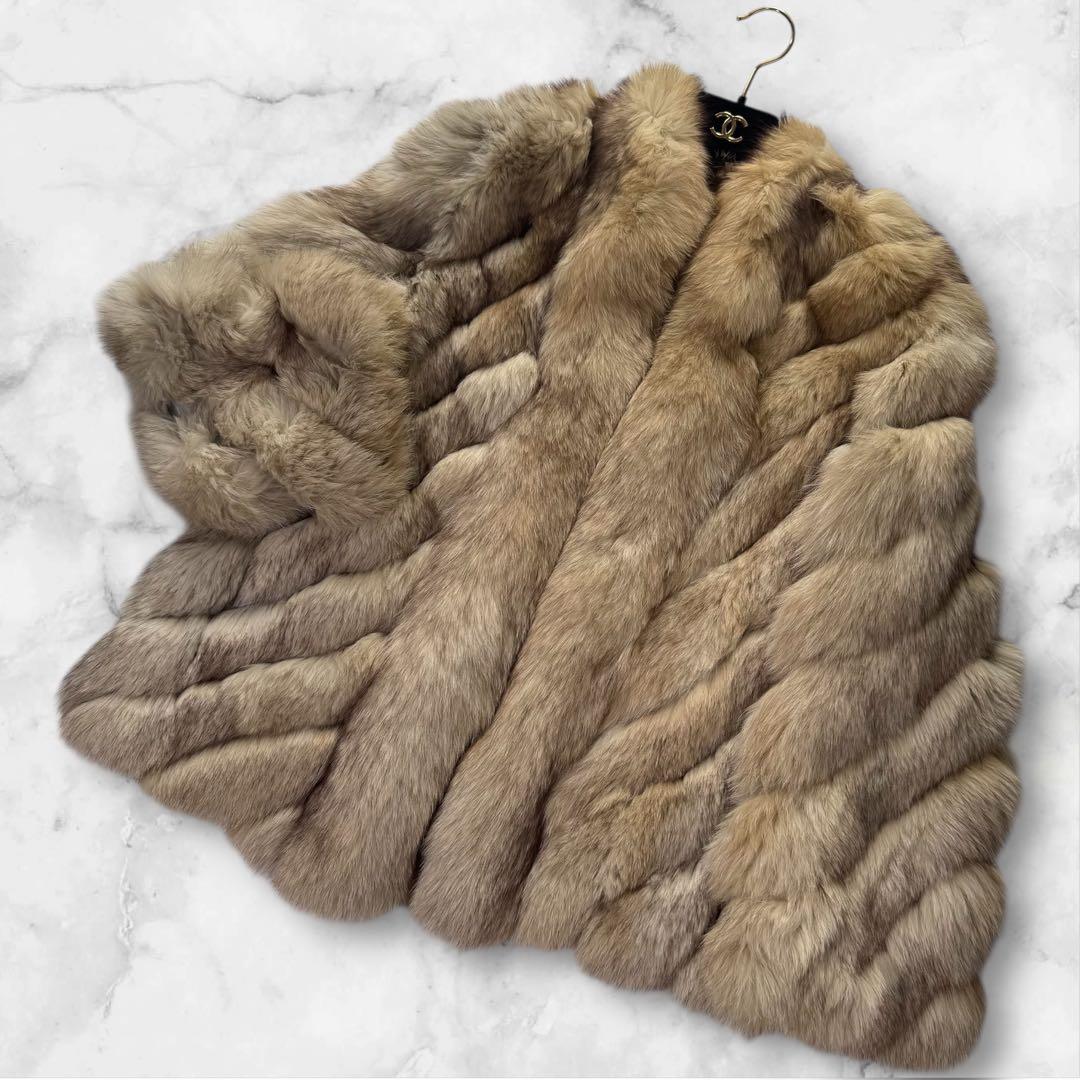 SAGA FOX×ROTINY ブルーフロストフォックス　ファーコート　毛並み◎