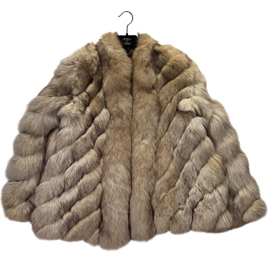 SAGA FOX×ROTINY ブルーフロストフォックス　ファーコート　毛並み◎