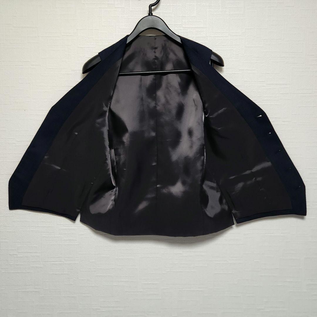 オリヒカ　メンズスーツ　スリーピース　セットアップ　濃紺ブルー　チェック