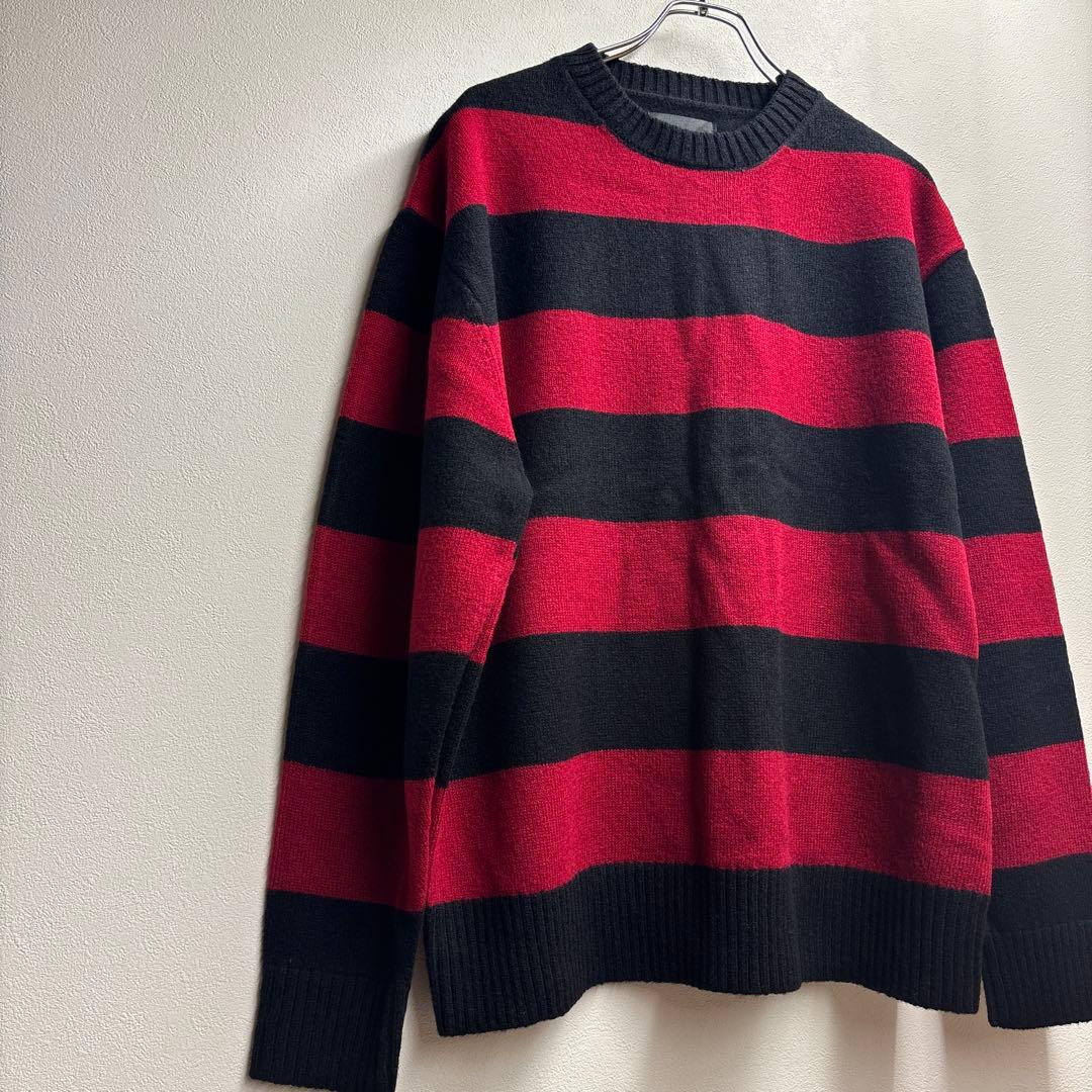 m*o様 ☆ ナンバーナイン L 赤黒ボーダー 06期風 カートコバーン ニット