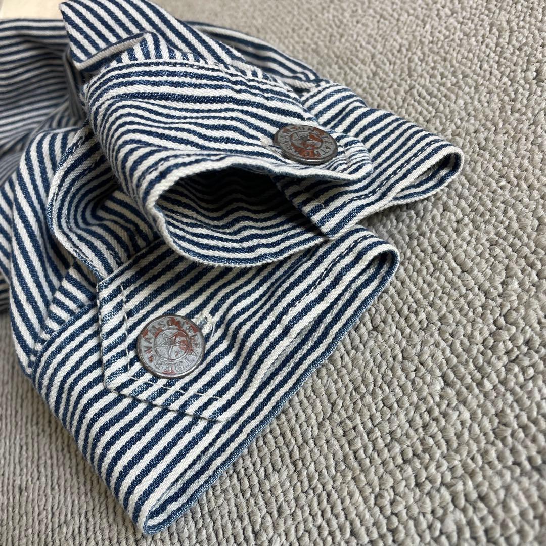 希少　VANSON バンソン　ストライプデニム つなぎ