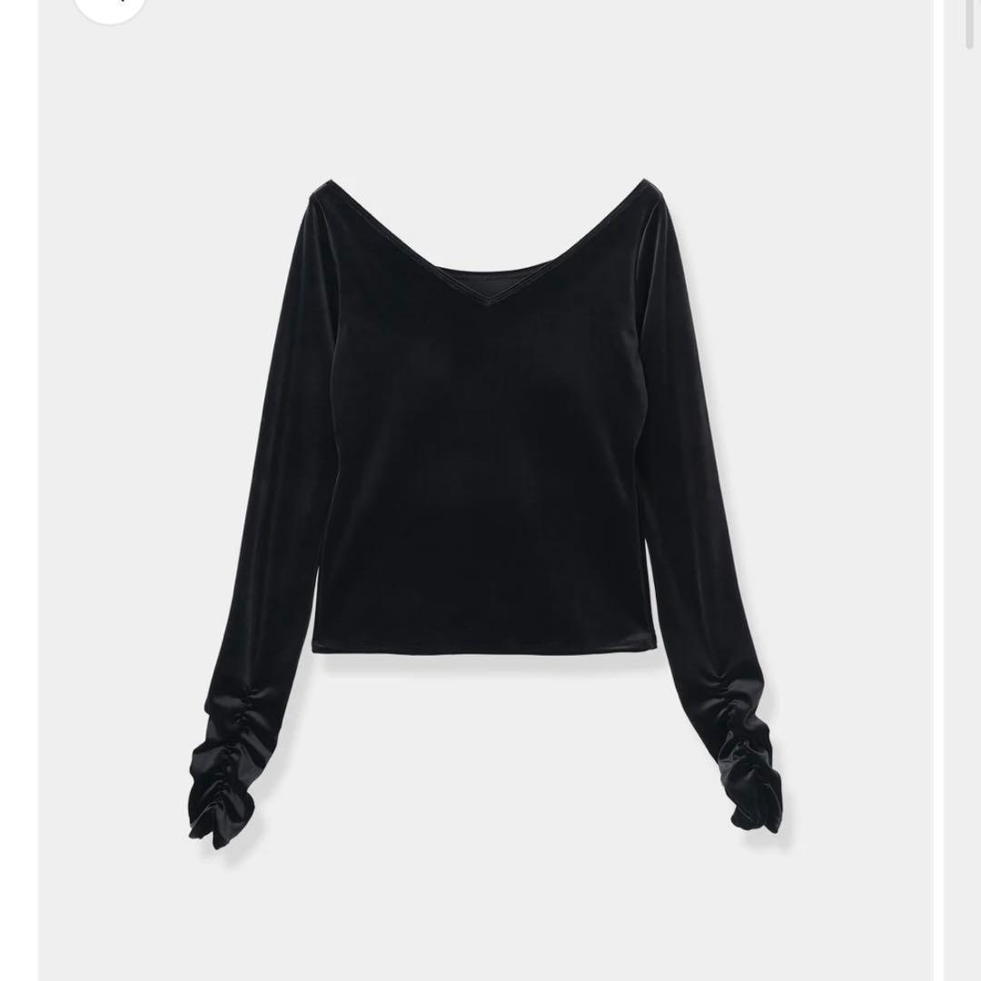 【新品未使用】L'AUBE BLANC Sharp Neck Velour