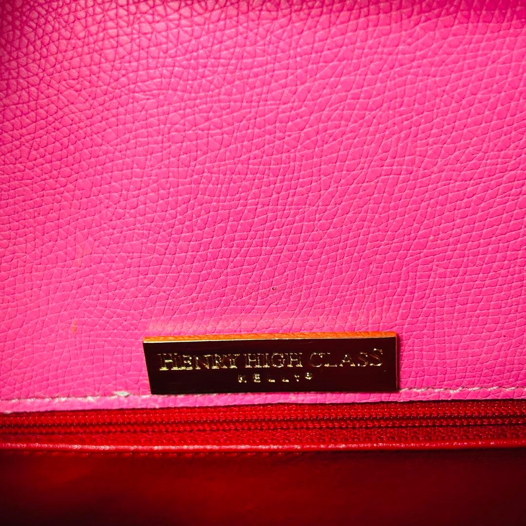 ヘンリーハイクラス カデナ 希少ピンク ハンドバッグ