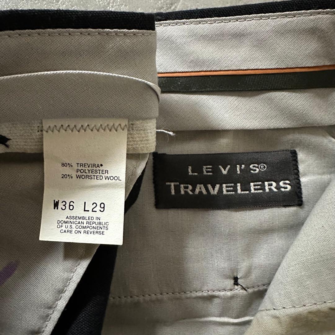 リーバイス ウール混 黒 スラックス W36 L29　アクションスラックス