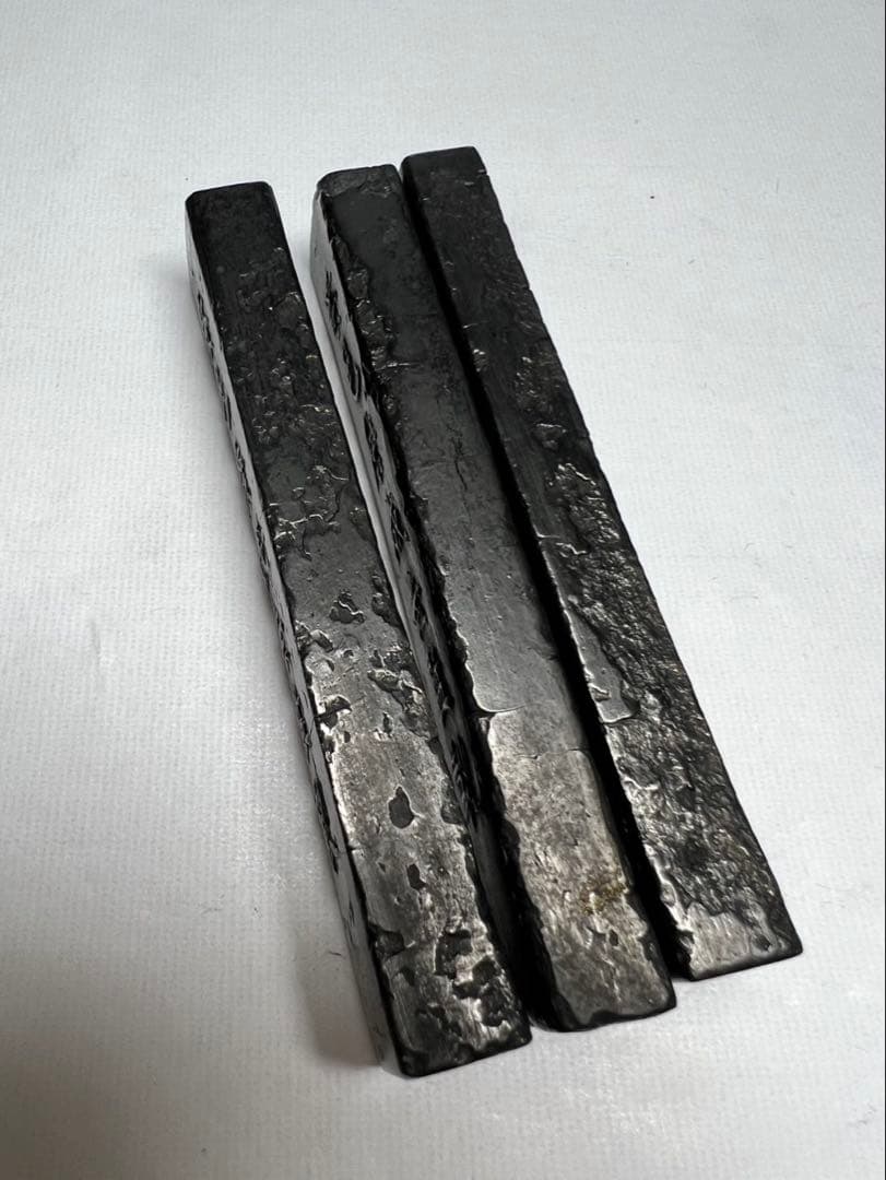 中華高級古墨金不換15gx3点 稀少骨董墨傷欠為得！