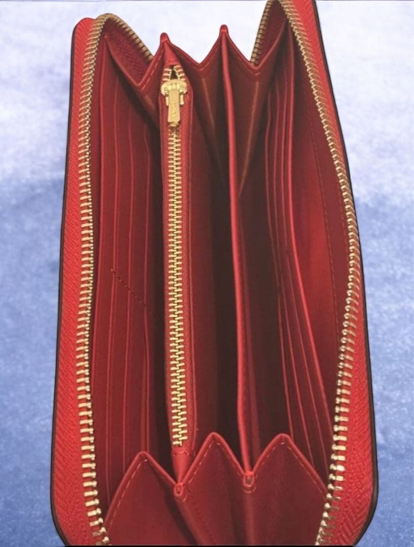 COACH 長財布ブラウン/レッド新品