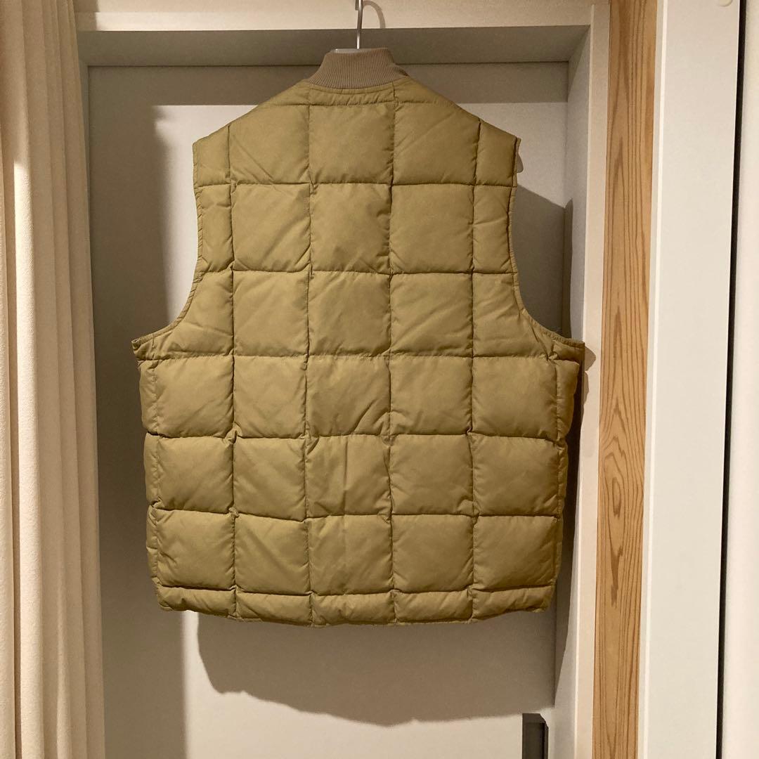 80s Eddie Bauer 黒タグ　ベージュ　ダウンベスト　vintage