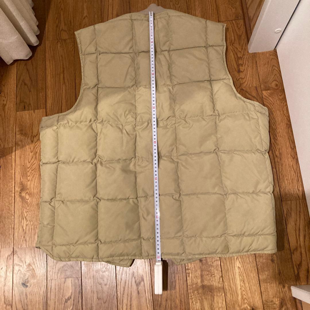 80s Eddie Bauer 黒タグ　ベージュ　ダウンベスト　vintage