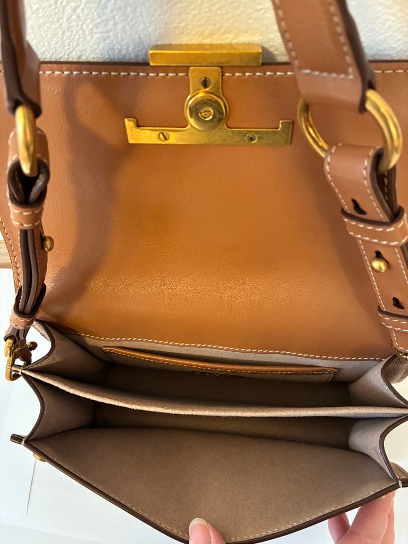 トッズ TOD'S T タイムレス ショルダーバッグ ミニ レザー ブラウン