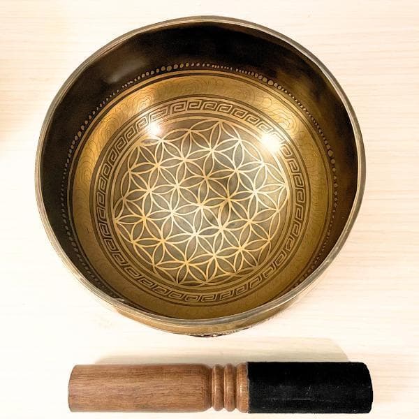 マレット, クッションつき　フラワーオブライフ シンギングボウル ネパール