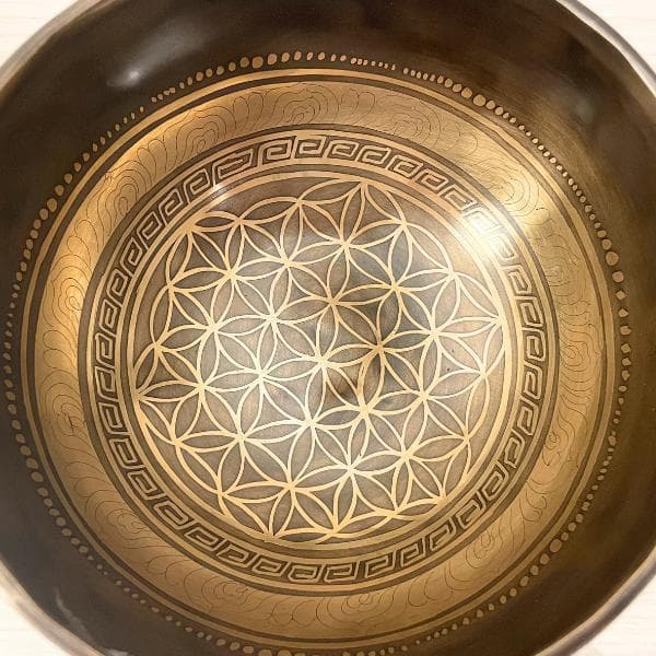 マレット, クッションつき　フラワーオブライフ シンギングボウル ネパール