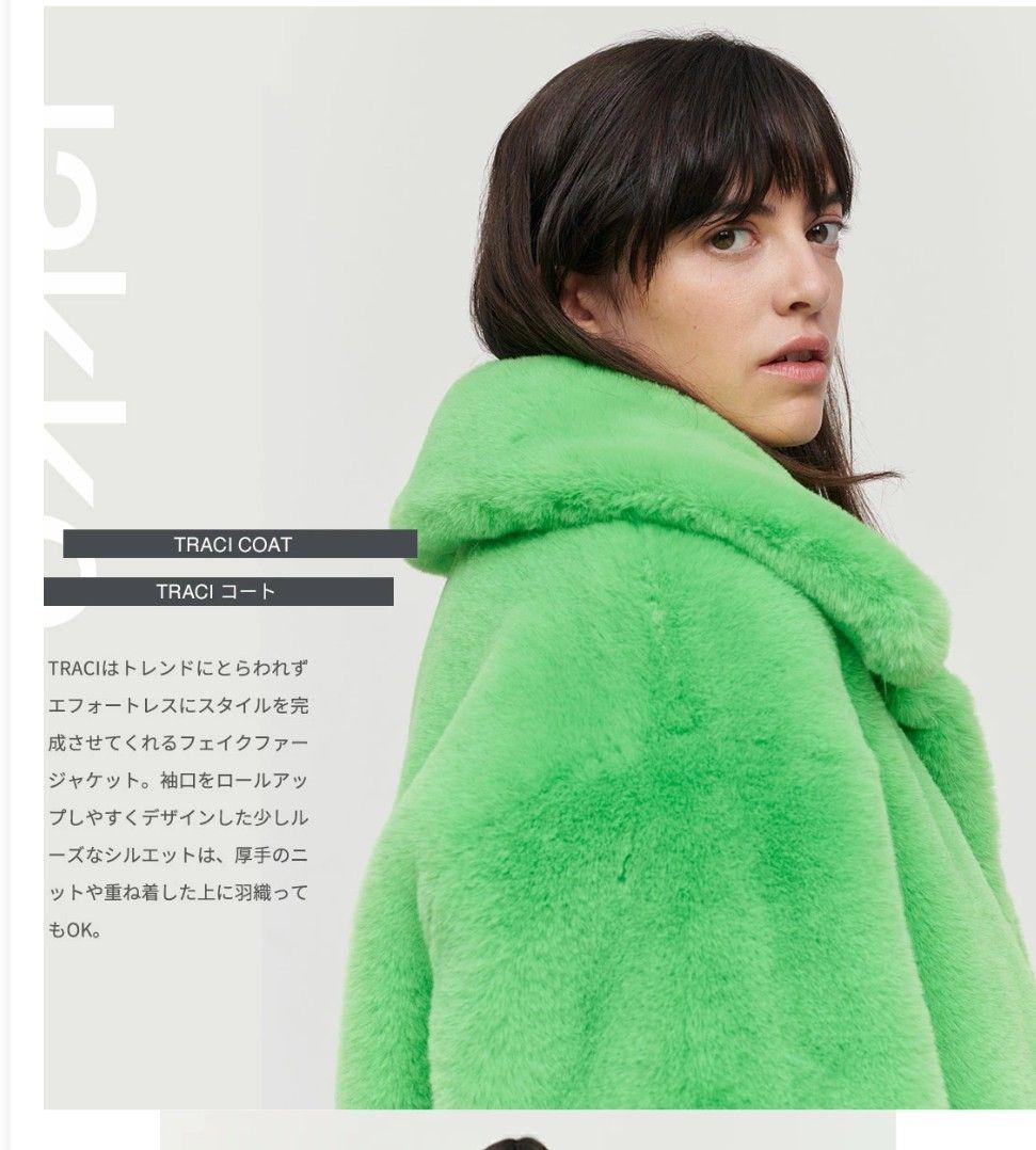 お値引き可Jakke TRACI COAT ネオングリーン Lサイズ