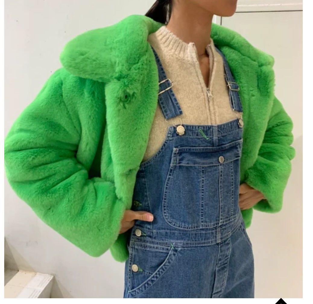 お値引き可Jakke TRACI COAT ネオングリーン Lサイズ