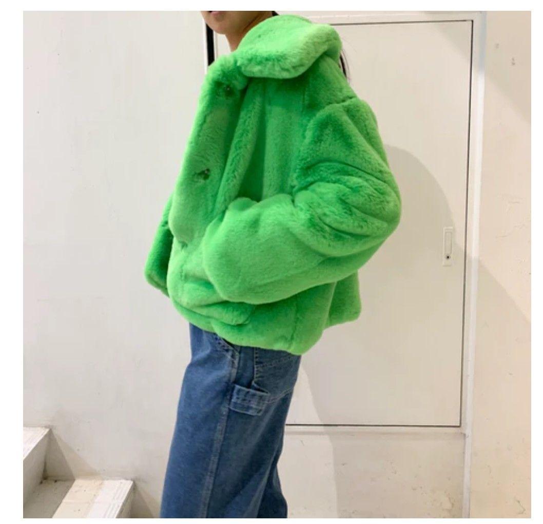 お値引き可Jakke TRACI COAT ネオングリーン Lサイズ