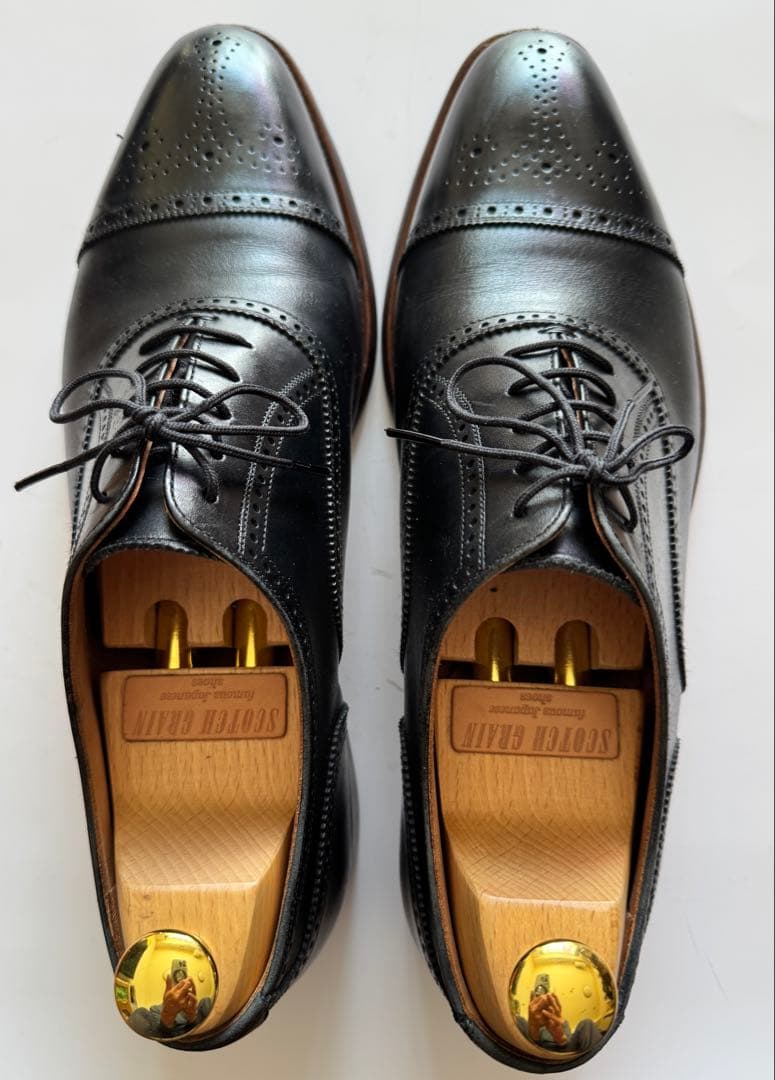 スコッチグレイン　ウィングチップ ドレスシューズ 黒26,5cm