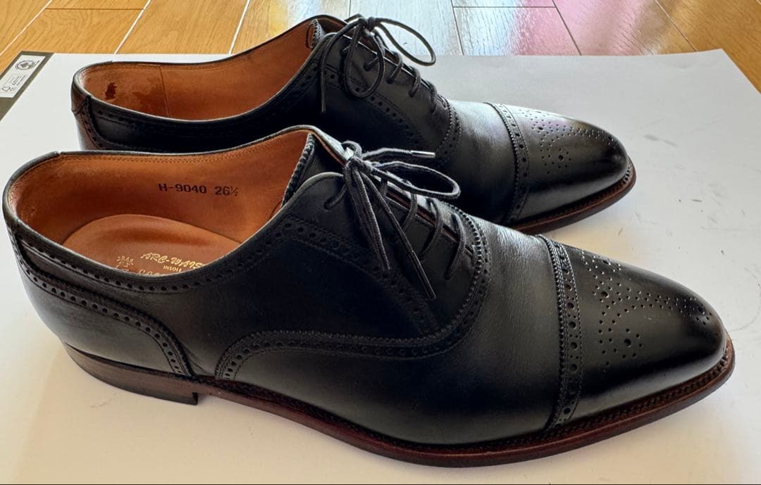 スコッチグレイン　ウィングチップ ドレスシューズ 黒26,5cm