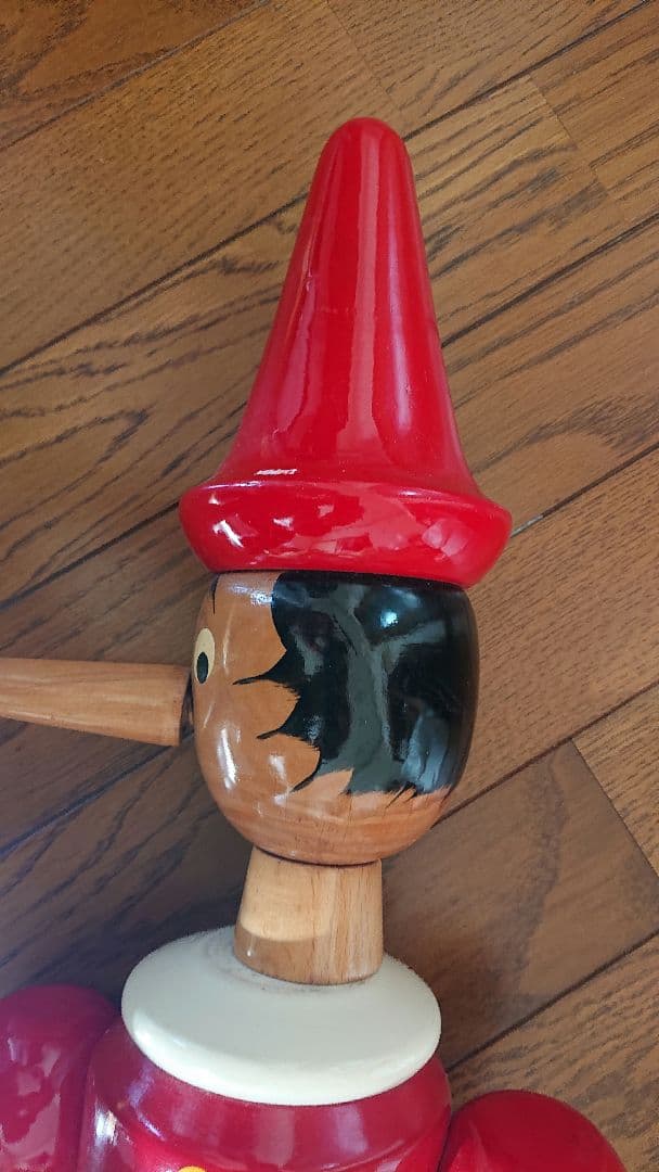 かつくん 木製ピノキオ人形 高さ約93cm 横幅約20cm