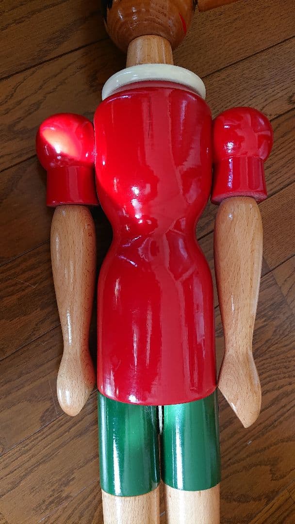 かつくん 木製ピノキオ人形 高さ約93cm 横幅約20cm