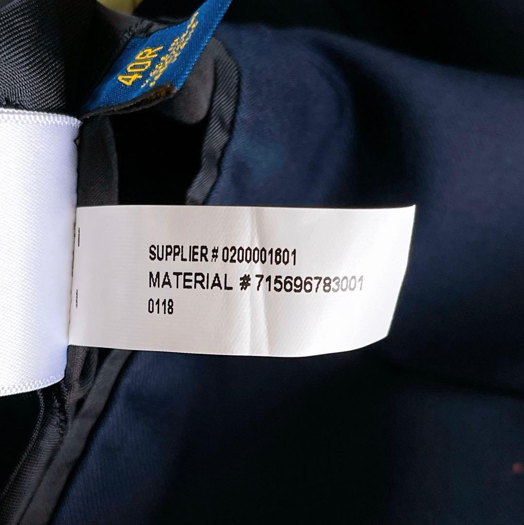 【ポロラルフローレン】ジャケット 紺ブレ 金ボタン ネイビー 40R 段返り