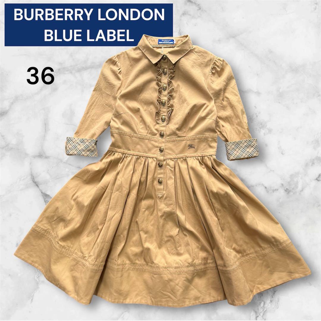 BURBERRY バーバリー　ノバチェック　ワンピース ベージュ　S 36