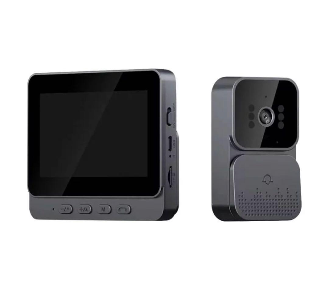 インターホン ワイヤレス 無線 工事不要 4.3インチ　32GB SDカード付き