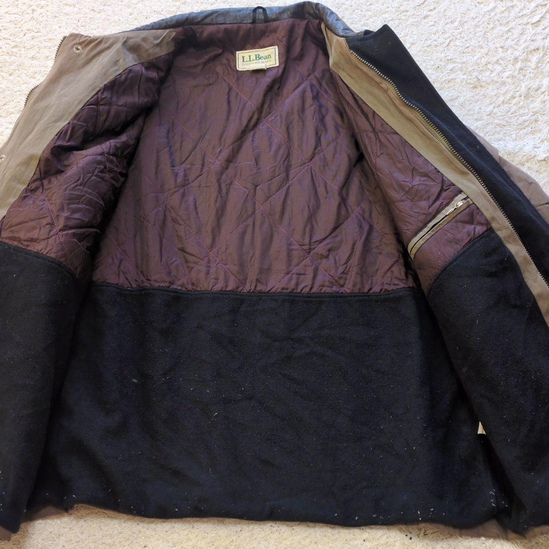 値下げ中【USA製】80sL.L.Beanカバーオール襟レザーダック地