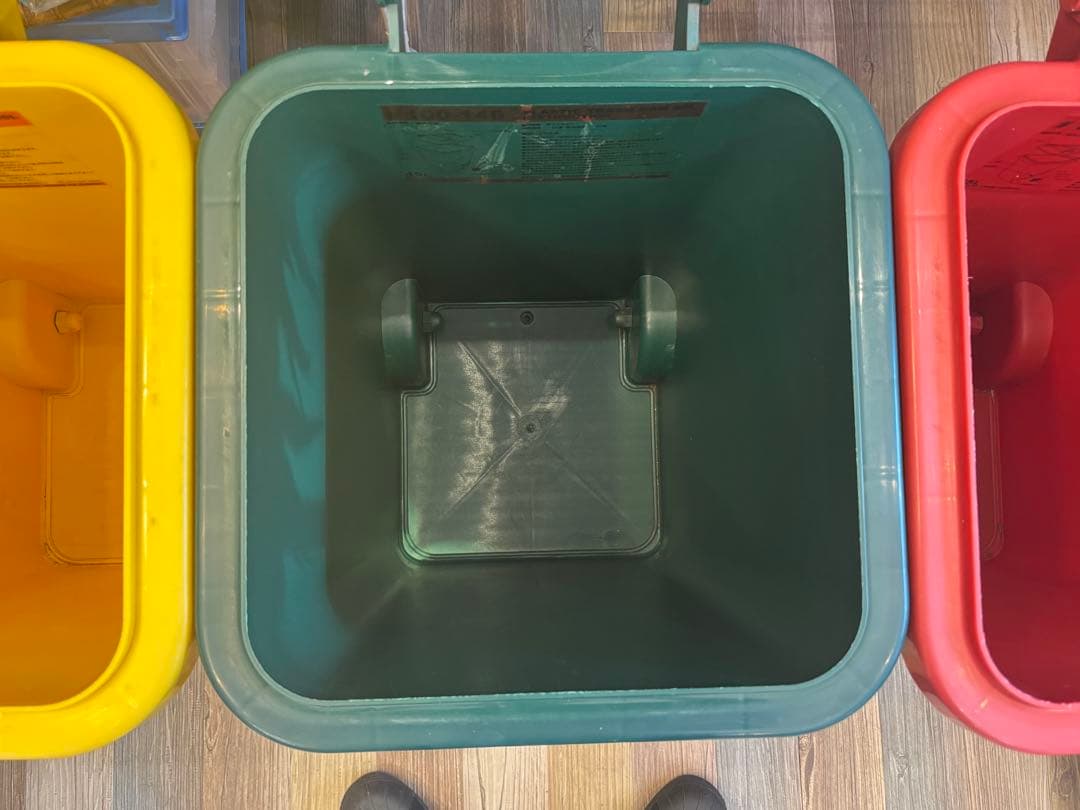 ダルトン　PLASTIC TRASH CAN 45L 3点まとめて　赤　黄色　緑