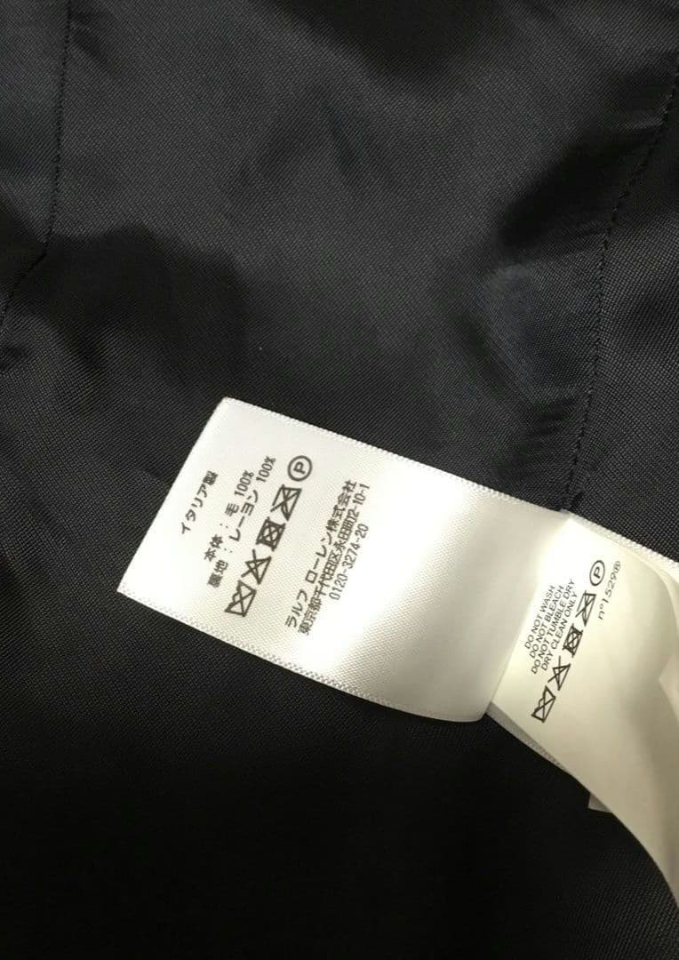 美品 現行ポロラルフローレン 150 テーラード 紺ブレ 金ボタン イタリア製