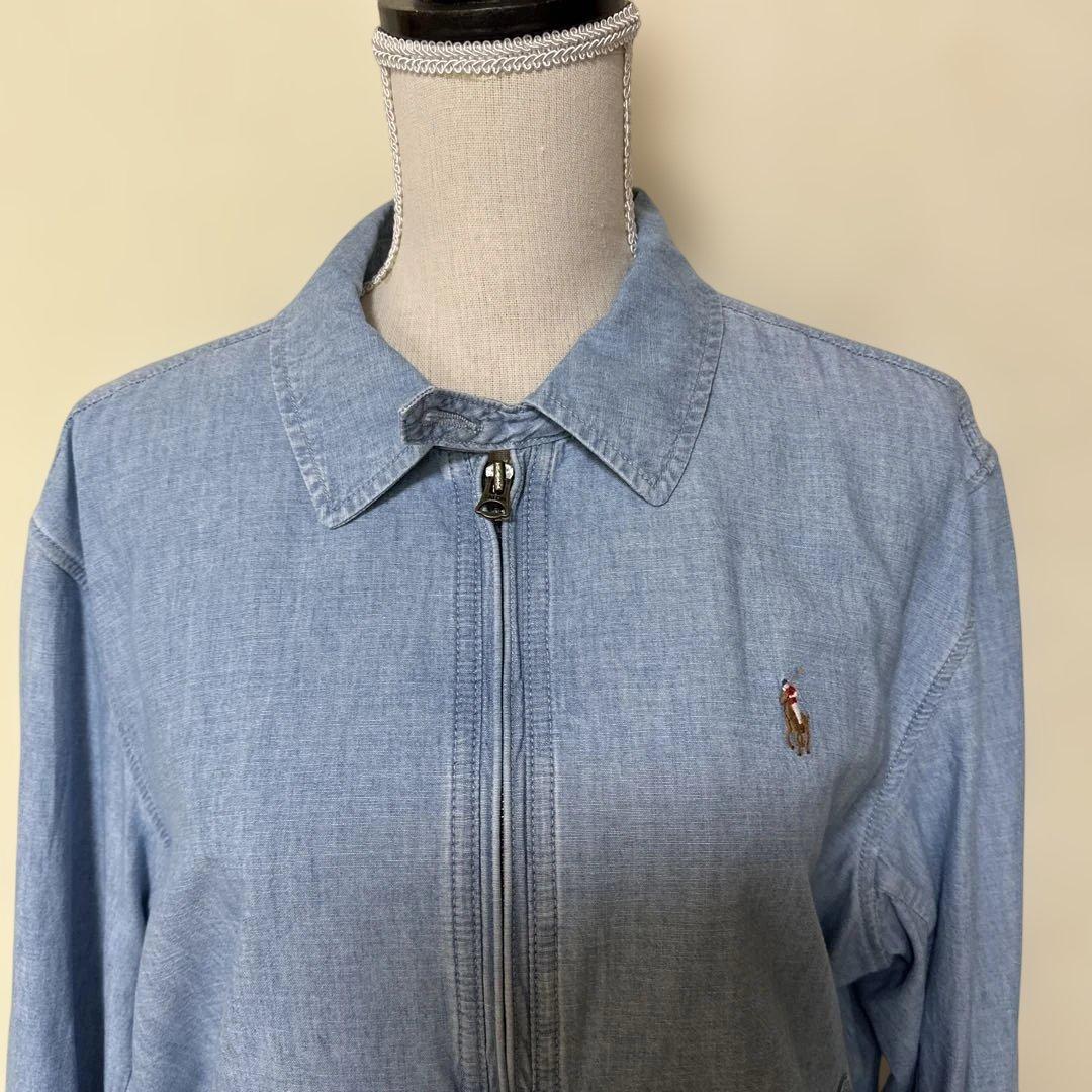 ラルフローレンデニムスイングトップ ライトブルー　　サイズ　L