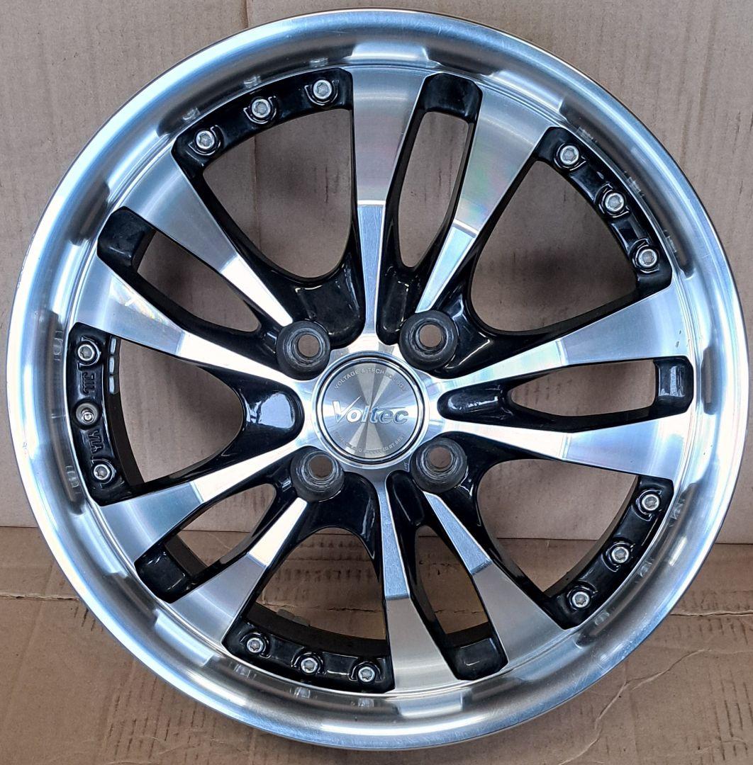 VOLTEC★15x5Jインチホイール 4H100+45 スポークデザイン4本