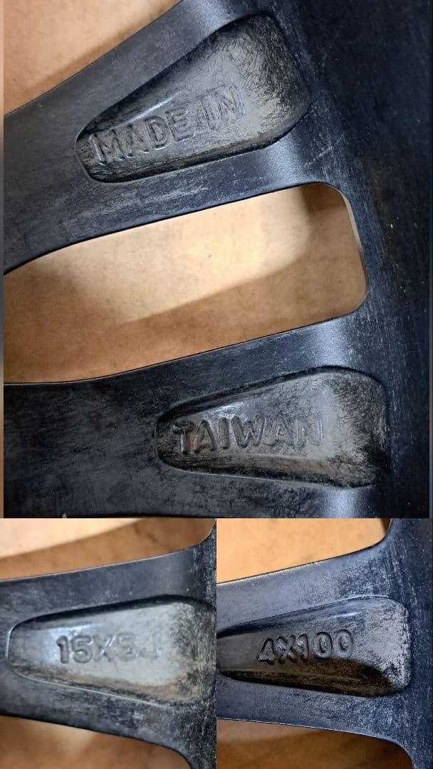 VOLTEC★15x5Jインチホイール 4H100+45 スポークデザイン4本