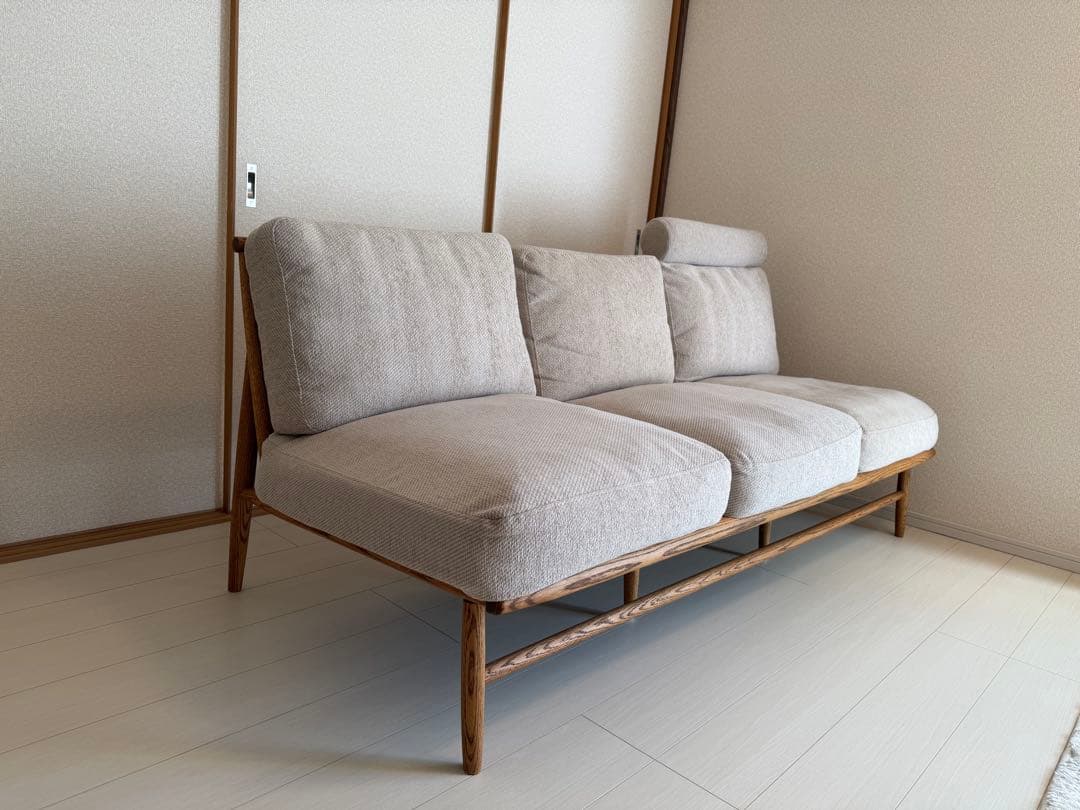 美品MOMONATURAL3人掛けソファ　ベージュ