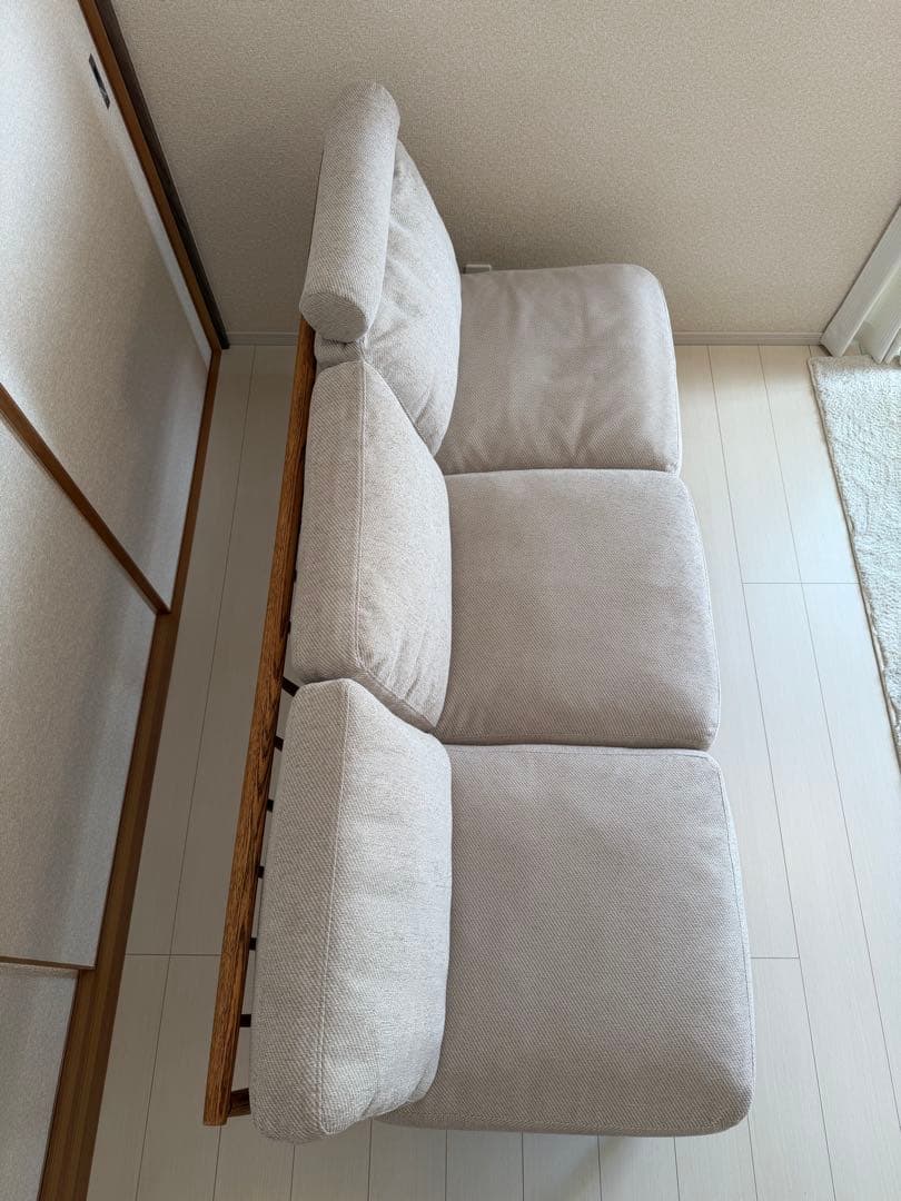 美品MOMONATURAL3人掛けソファ　ベージュ