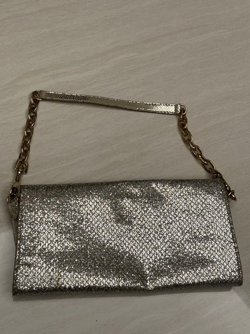 JIMMY CHOO シルバー クラッチバッグ