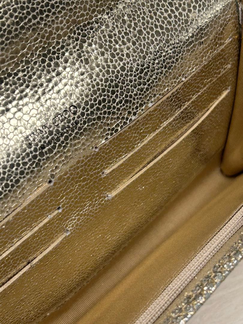 JIMMY CHOO シルバー クラッチバッグ