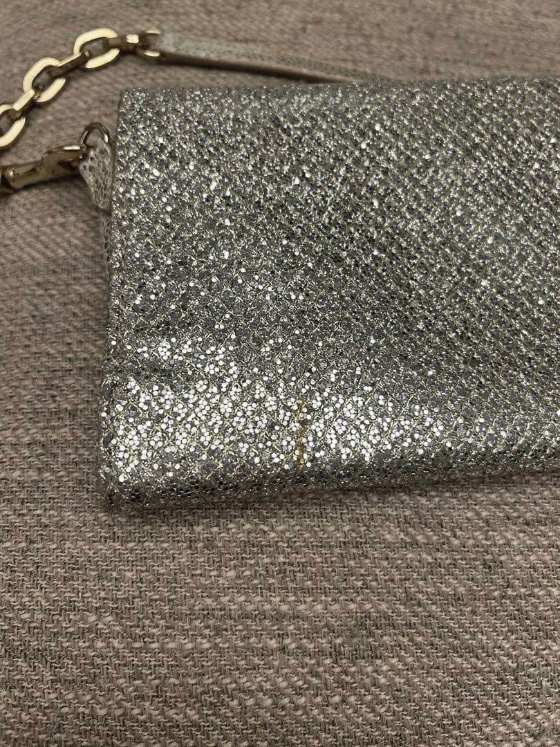 JIMMY CHOO シルバー クラッチバッグ