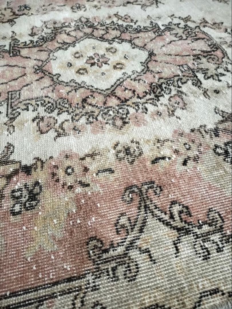 c*o様 ヴィンテージラグ　モーブピンク×ベージュ