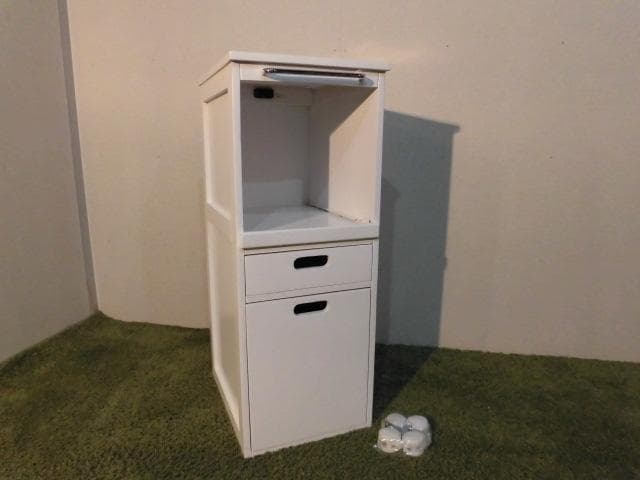 アウトレット【送料無料】省スペース炊飯器ラック 【キャスター1口コンセント付 】