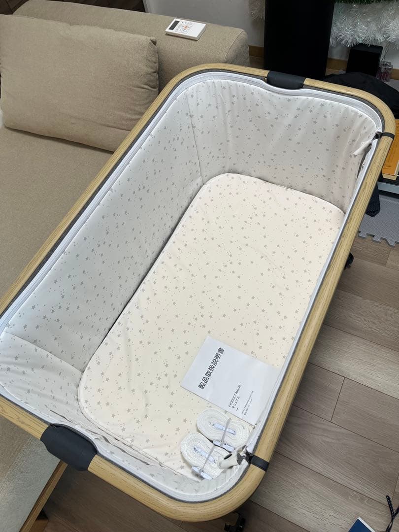 【大阪市付近直接引渡し限定】HZDMJ ベビーベッド コンパクト 折りたたみ