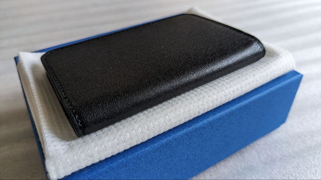 土屋鞄　カードケース　ブラックヌメ