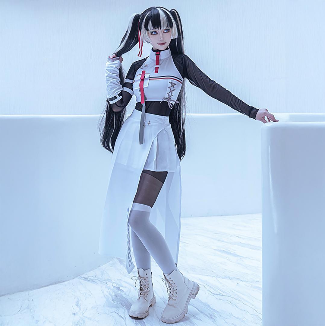 ◆ ホロライブ 儒烏風亭らでん ReGLOSS衣装 コスプレ VTuber 白