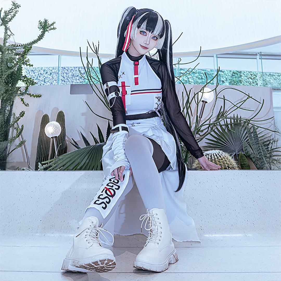 ◆ ホロライブ 儒烏風亭らでん ReGLOSS衣装 コスプレ VTuber 白