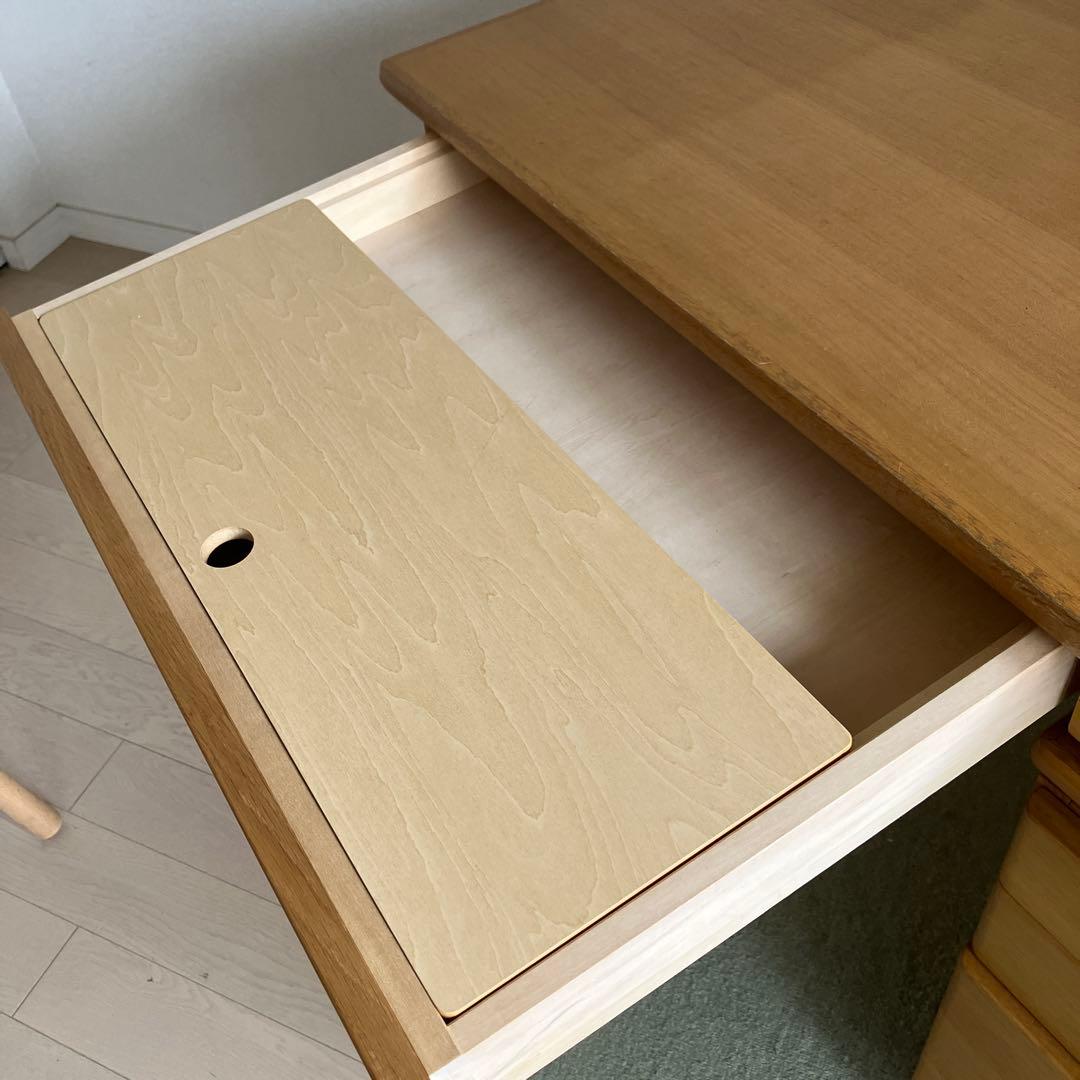 カリモク　学習机①机のみ『①と②ワゴン引き出し2点セット』