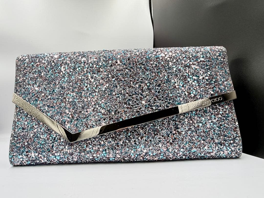 ⭐️tea⭐️美品 JIMMY CHOO グリッター クラッチバッグ