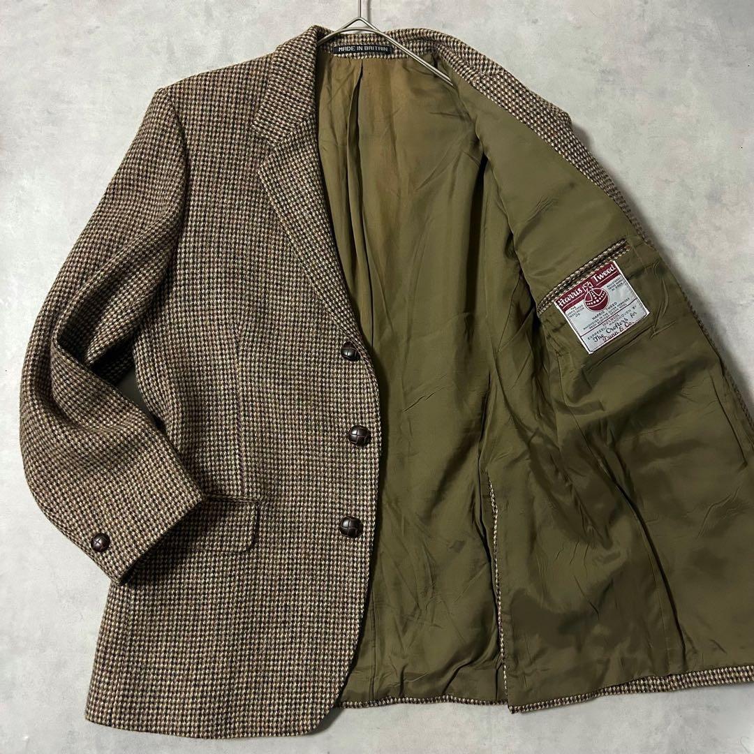 美品 Dunn&Co ハリスツイード テーラード ジャケット 英国製 チェック