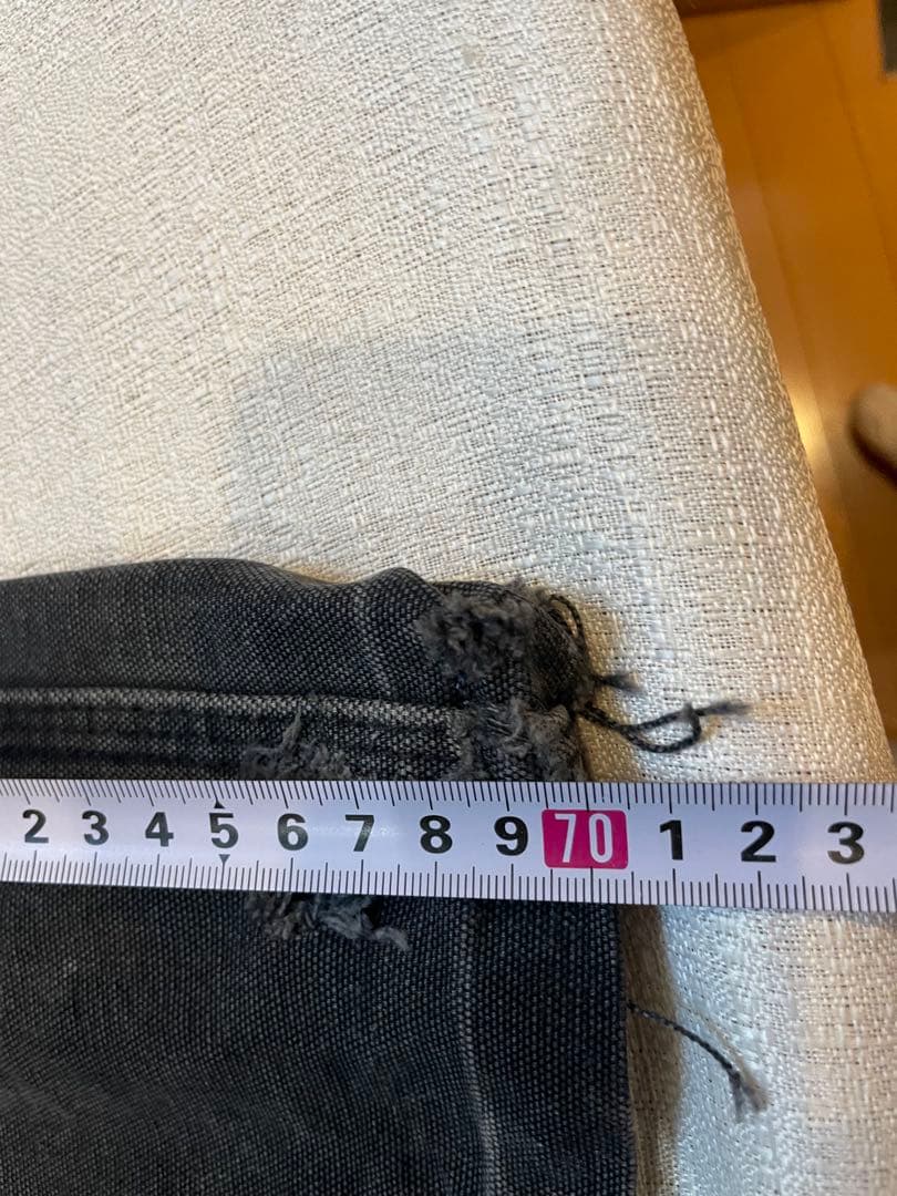 激渋　90s カーハート　ダブルニー　ワークパンツ　デニム　フェード　BO1