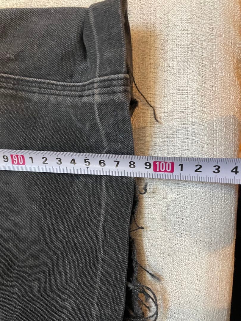 激渋　90s カーハート　ダブルニー　ワークパンツ　デニム　フェード　BO1