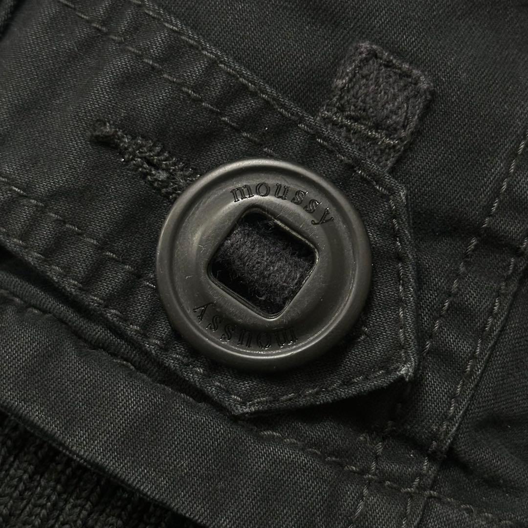 平成ギャル y2k　リアルファー付きミニタリーモッズコート　黒　グランジ　ダウン